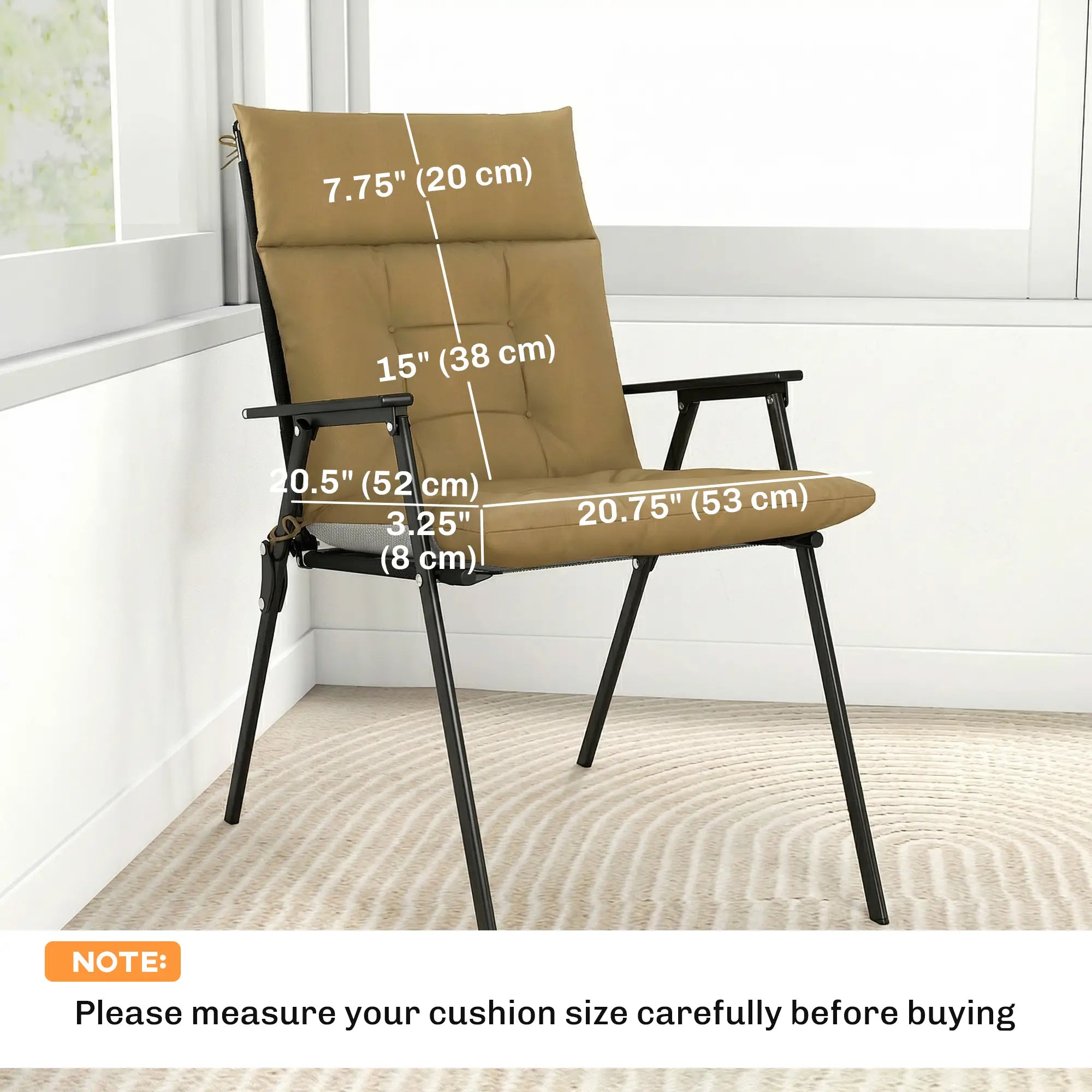 Patio Chair Cushions Set Of 4, Waterproof Non-Slip, 44