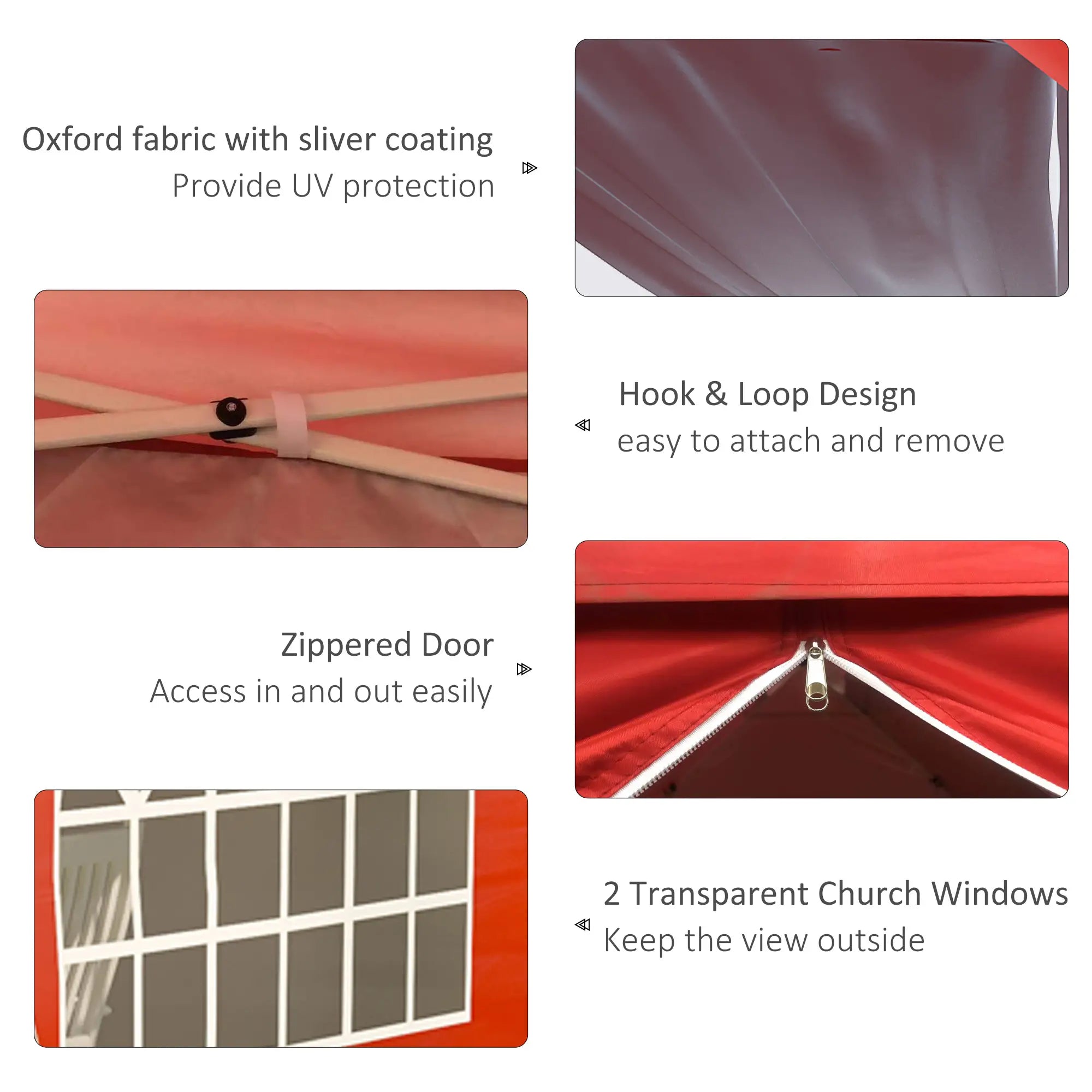 10' x 10' Pop Up Canopy Tent, Instant Sun Shelter, Red Pop Up Canopies at Gallery Canada