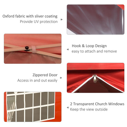 10' x 10' Pop Up Canopy Tent, Instant Sun Shelter, Red Pop Up Canopies at Gallery Canada