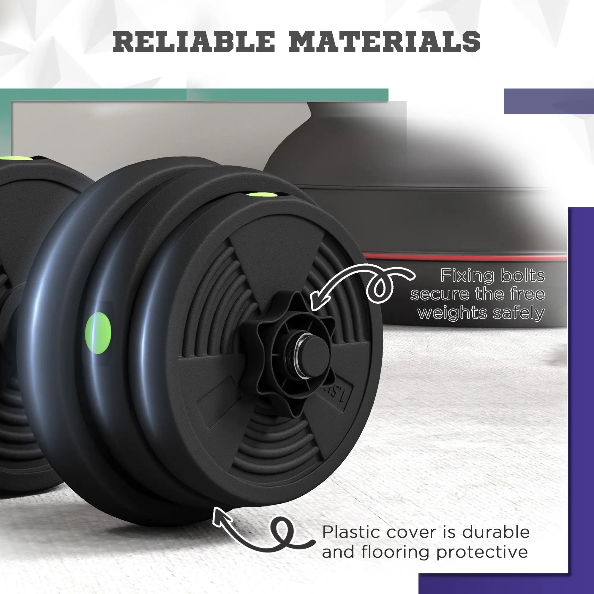 55LBS Adjustable Barbell Dumbbells Set, Non-Slip Handles Home Gym Dumbbells & Barbells at Gallery Canada