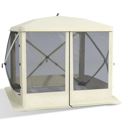 Pop-Up Tent, Foldable with Carry Bag, Zippered Door, Fits 3-4 People, Beige Pop Up Canopies at Gallery Canada