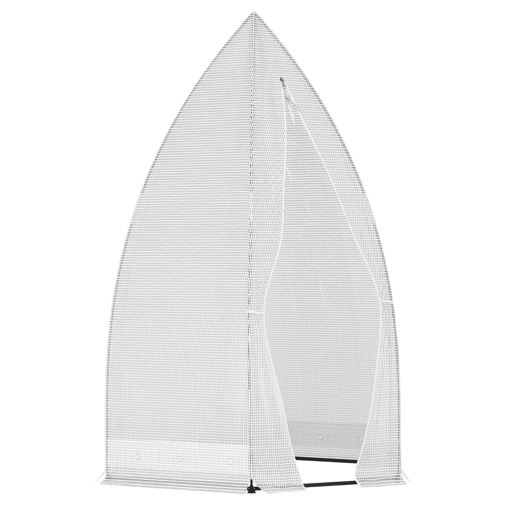 55" x 55" x 71" Greenhouse, Portable Hot House, Zippered Door, White Portable Greenhouses at Gallery Canada