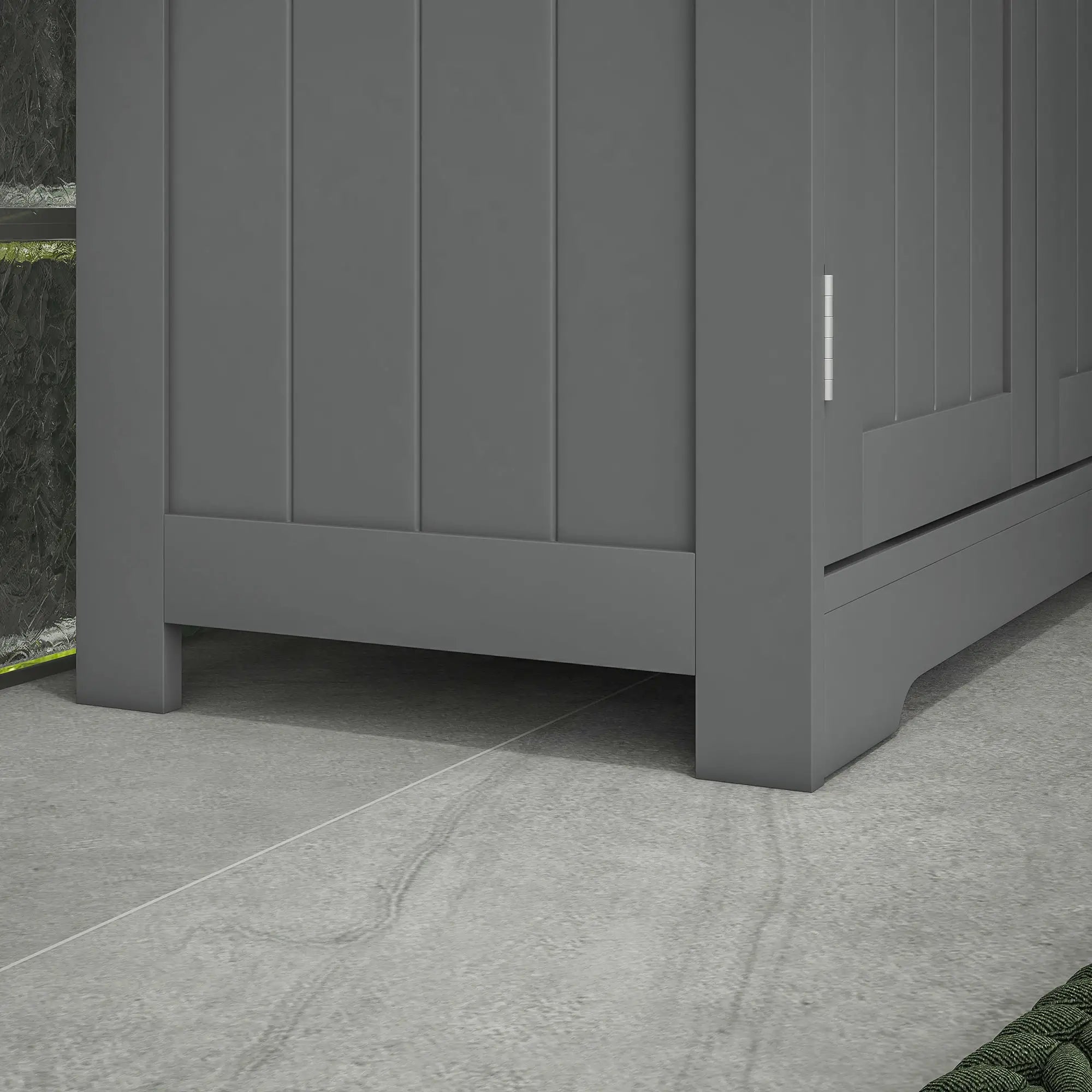 Bathroom Storage Cabinet, 2 Drawers, Adjustable Shelf, Grey Bathroom Cabinets at Gallery Canada