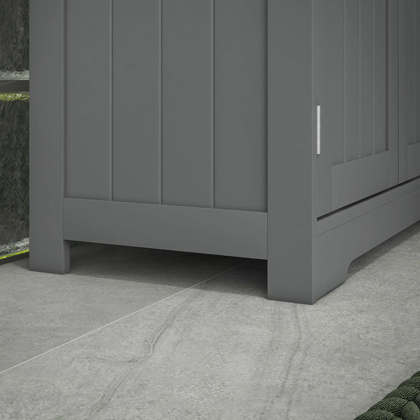 Bathroom Storage Cabinet, 2 Drawers, Adjustable Shelf, Grey Bathroom Cabinets at Gallery Canada