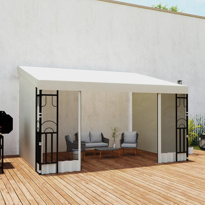 10' x 13' Outdoor Pergola, UV Resistant, with Curtains, Beige Pergolas at Gallery Canada