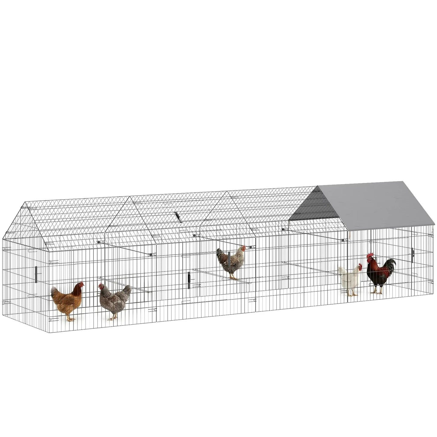 Large Metal Chicken Coop, Water-Resistant Anti-UV Cover, 6 Doors Chicken Coops at Gallery Canada