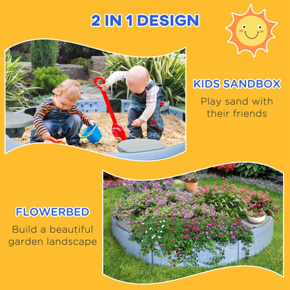 Kids Outdoor Sandbox with Cover, 3-12 Years, Light Blue Sandboxes & Accessories at Gallery Canada