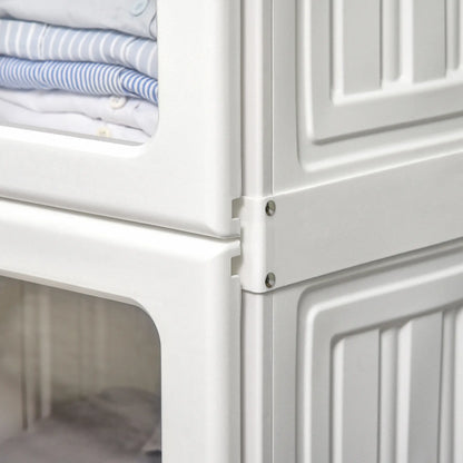 Portable Wardrobe Closet, Foldable Clothes Organizer, White Clothing Storage at Gallery Canada