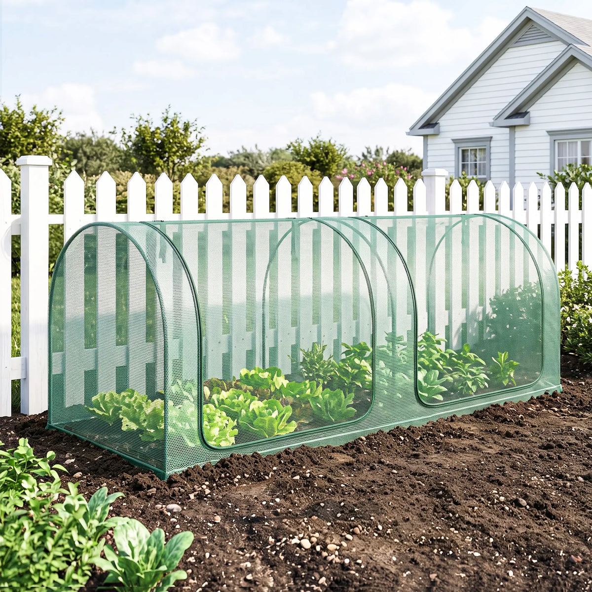 8' x 3' Crop Cage, Garden Plant Protector, Dark Green Walk In Greenhouses at Gallery Canada