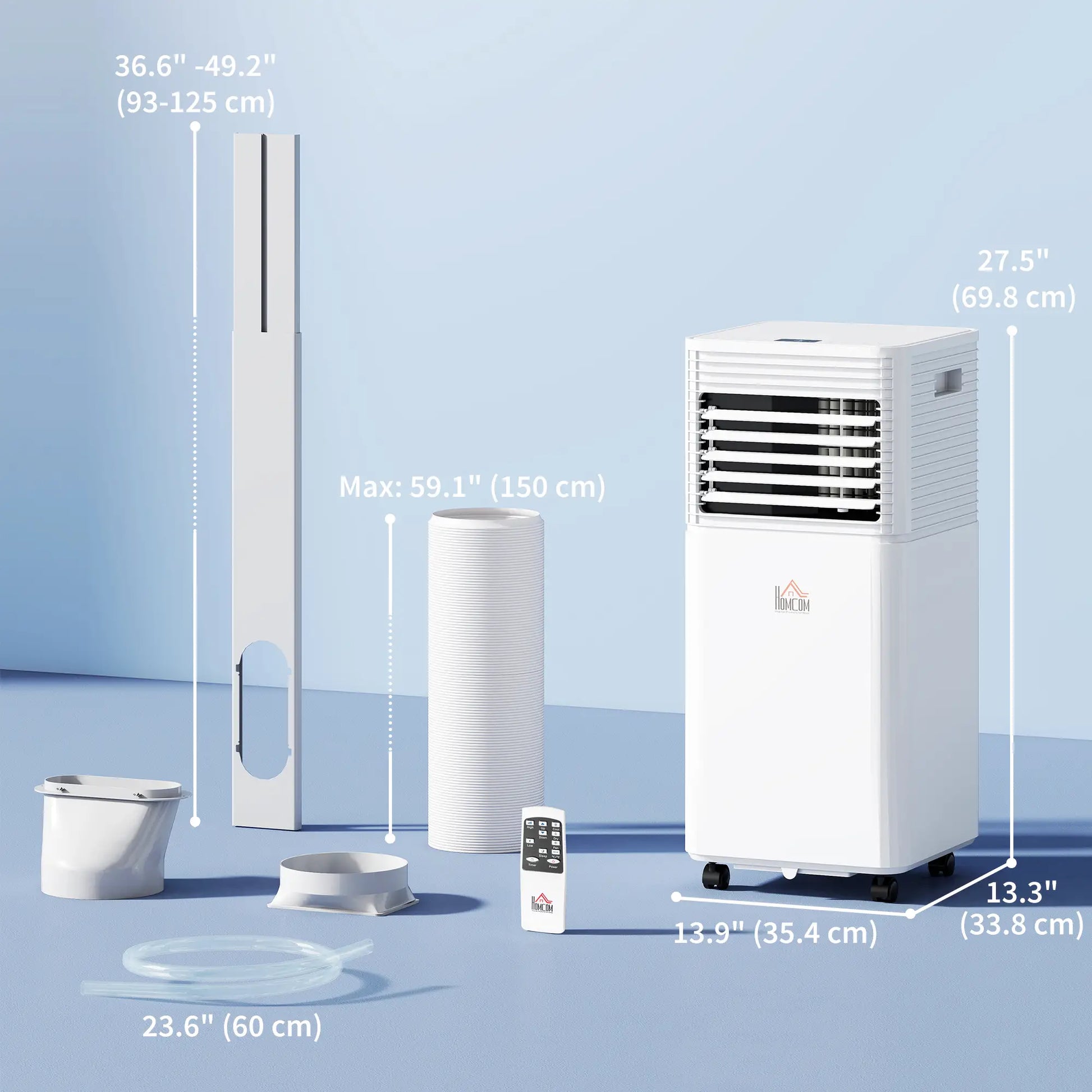 10000 BTU Portable Air Conditioner, Fan, Dehumidifier, Remote, 24H Timer, White Air Conditioner at Gallery Canada