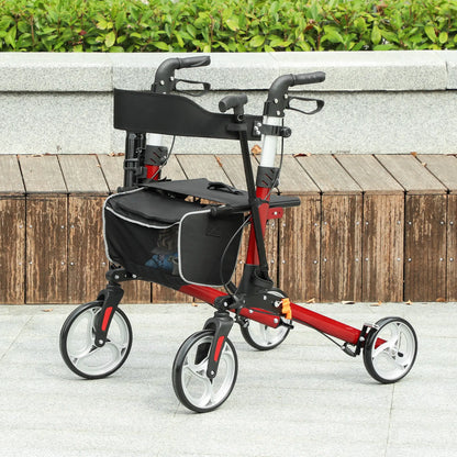 Lightweight Folding Walker, Large Seat, Adjustable Handle, Red Knee Walker & Wheelchair Ramps at Gallery Canada