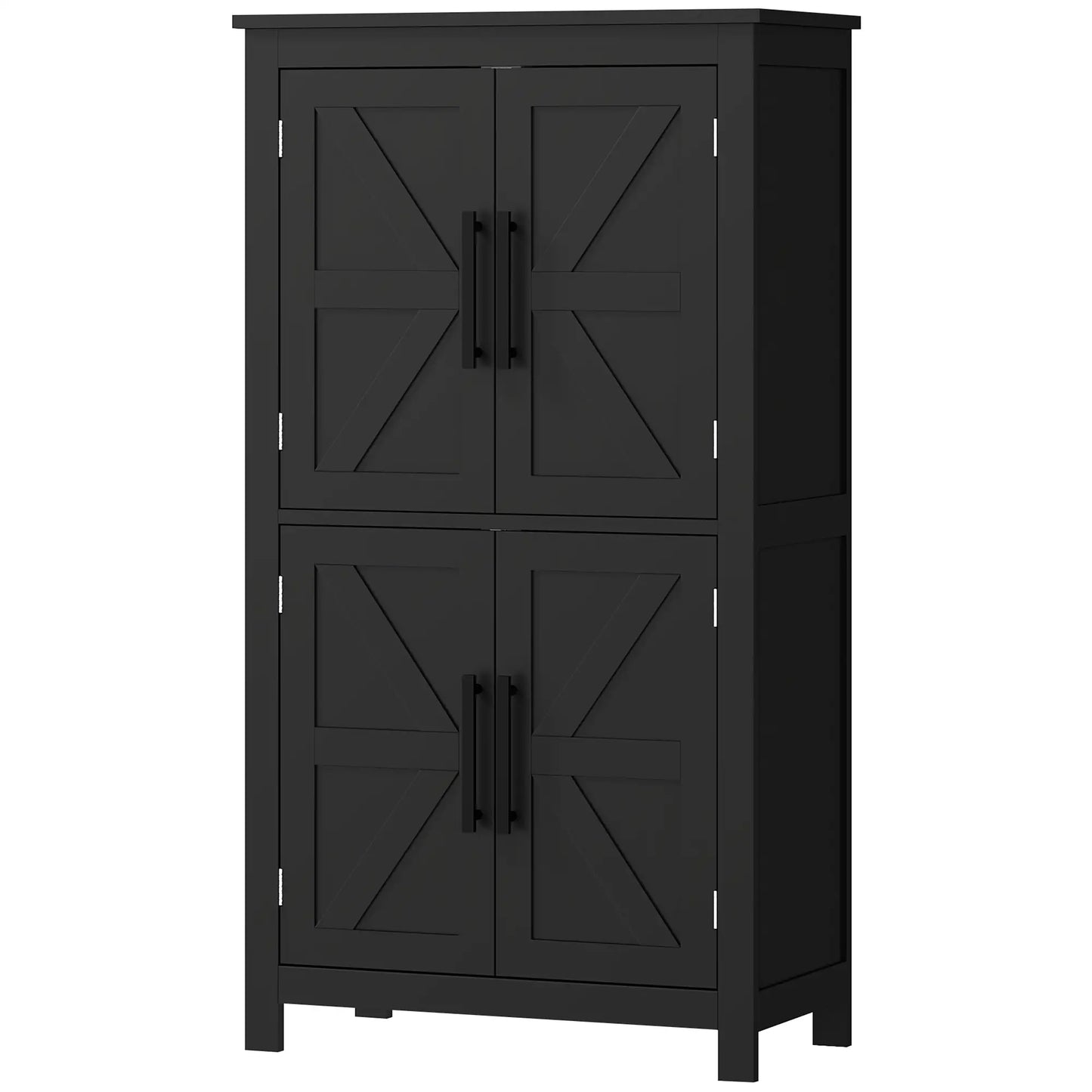 Farmhouse Bathroom Storage Cabinet, Barn Doors, Adjustable Shelf, Black Bathroom Cabinets at Gallery Canada