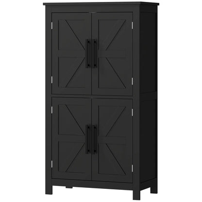 Farmhouse Bathroom Storage Cabinet, Barn Doors, Adjustable Shelf, Black Bathroom Cabinets at Gallery Canada