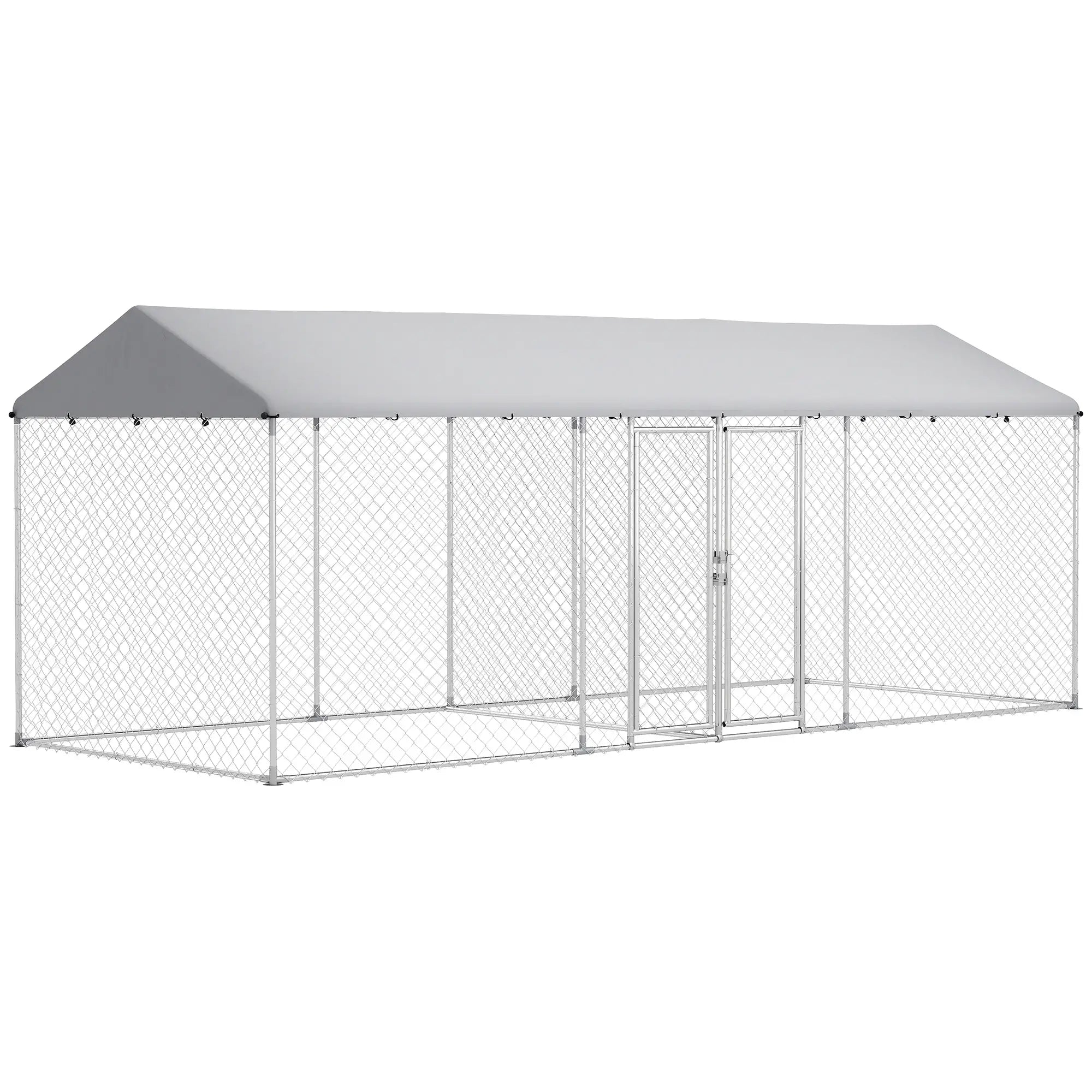 Outdoor Dog Kennel, Waterproof UV Cover, Escape-Proof Lock, 19.7' x 7.5' x 7.5' Houses, Kennels & Pens at Gallery Canada