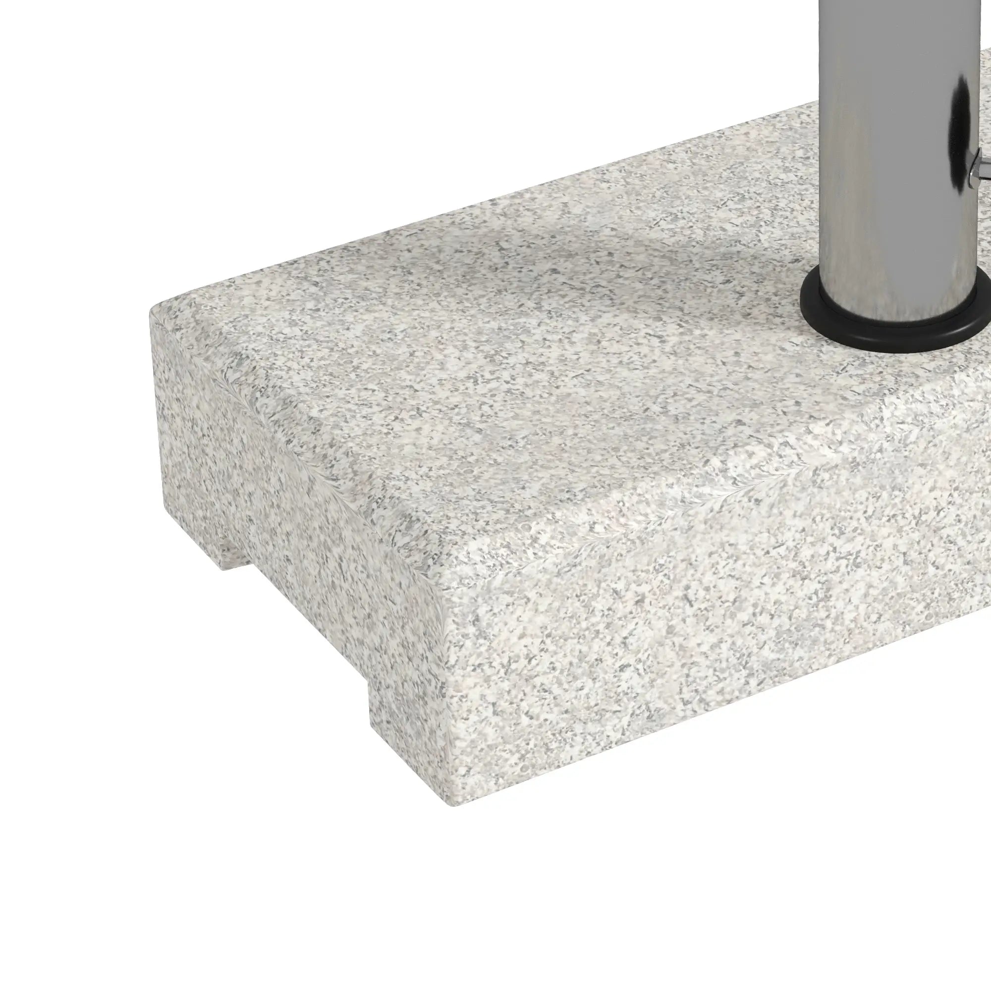 55 Lbs Half Granite Parasol Base, Outdoor Umbrella Stand, Grey Umbrella Bases at Gallery Canada