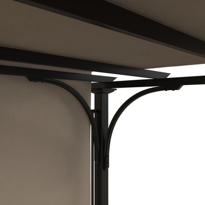 10x10 Outdoor Pergola Patio Canopy, Steel Frame, Beige Pergolas at Gallery Canada