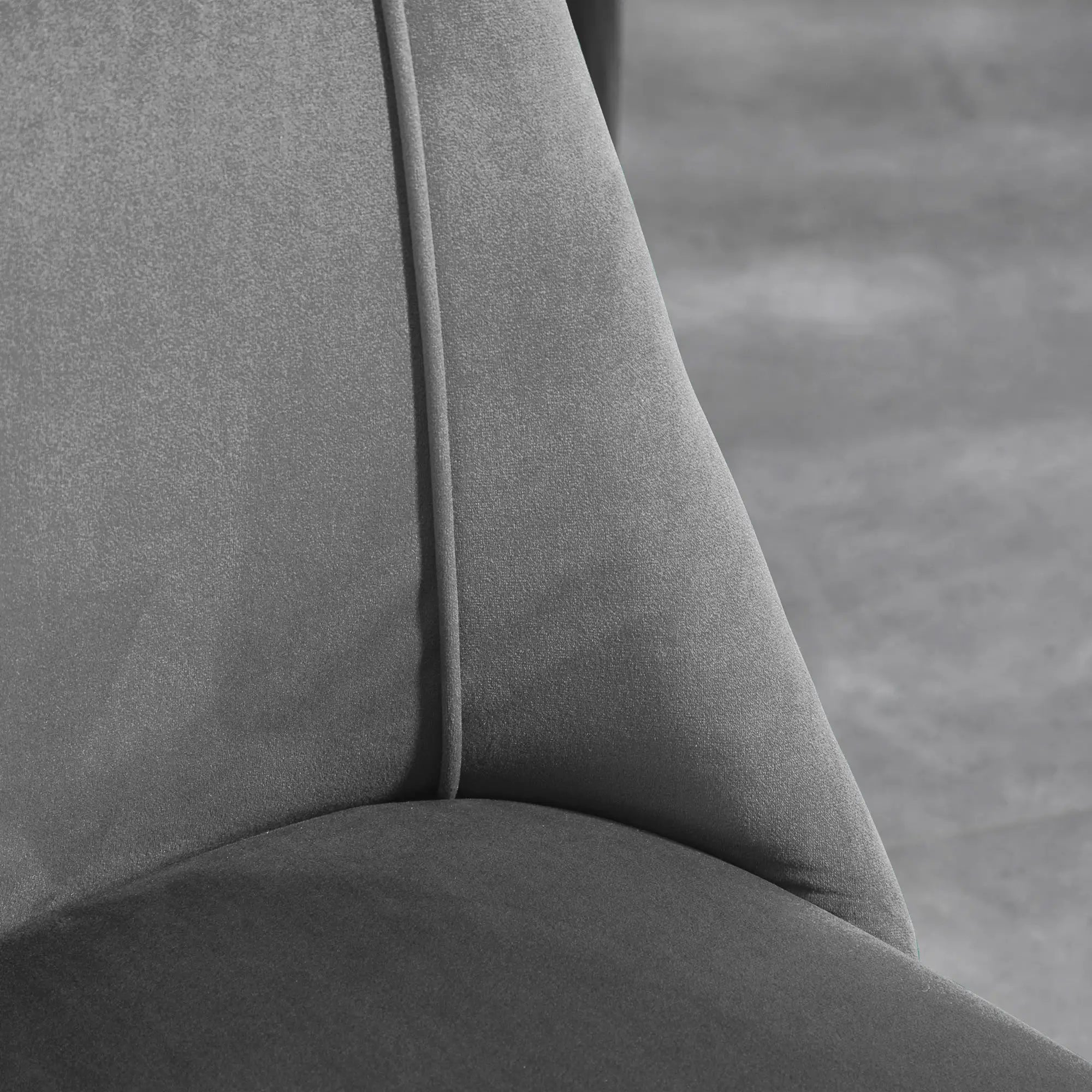 Upholstered Dining Chairs Set of 4, Velvet, Wood-Grain Steel Leg, Dark Grey Dining Chairs at Gallery Canada