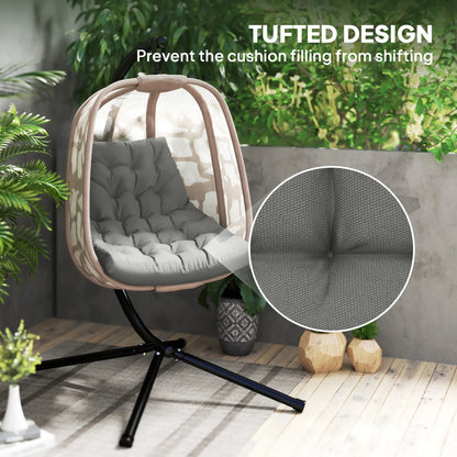 Outdoor Swing Cushion, Tufted Patio Cushion, Grey Patio Chair Cushions at Gallery Canada