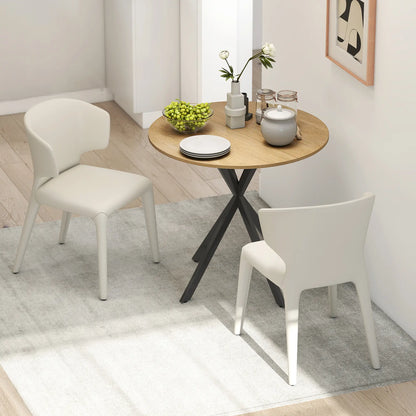 31.5" Industrial Round Dining Table - White Oak Dining Tables at Gallery Canada