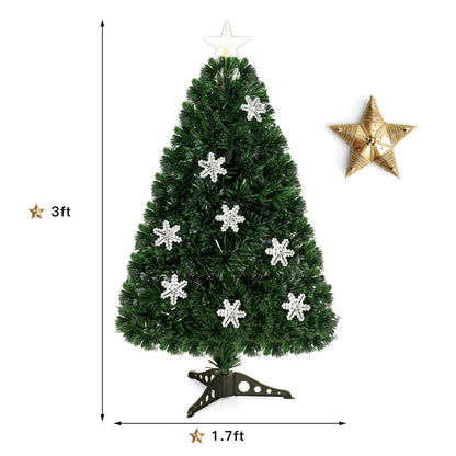 Sapin de Noël artificiel optique à LED, 3 pieds, vert