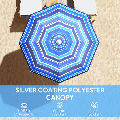 70.9" Dia. Portable Beach Umbrella, UV 50+ Adjustable Tilt, Multicolor Beach Umbrellas at Gallery Canada
