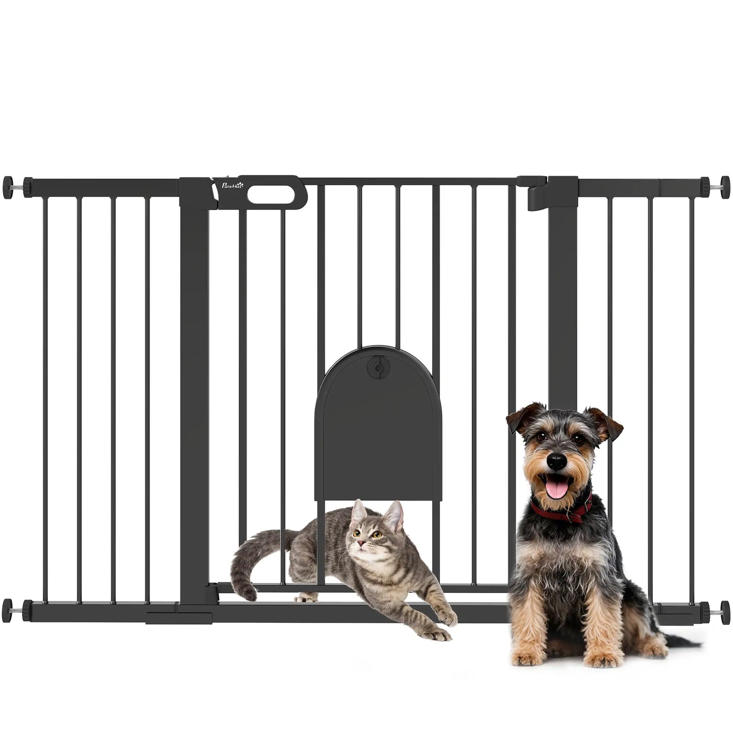 30"-52" Extra Wide Pet Gate, Small Door, 30"H, Black Houses, Kennels & Pens at Gallery Canada