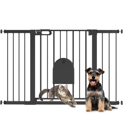 30"-52" Extra Wide Pet Gate, Small Door, 30"H, Black Houses, Kennels & Pens at Gallery Canada