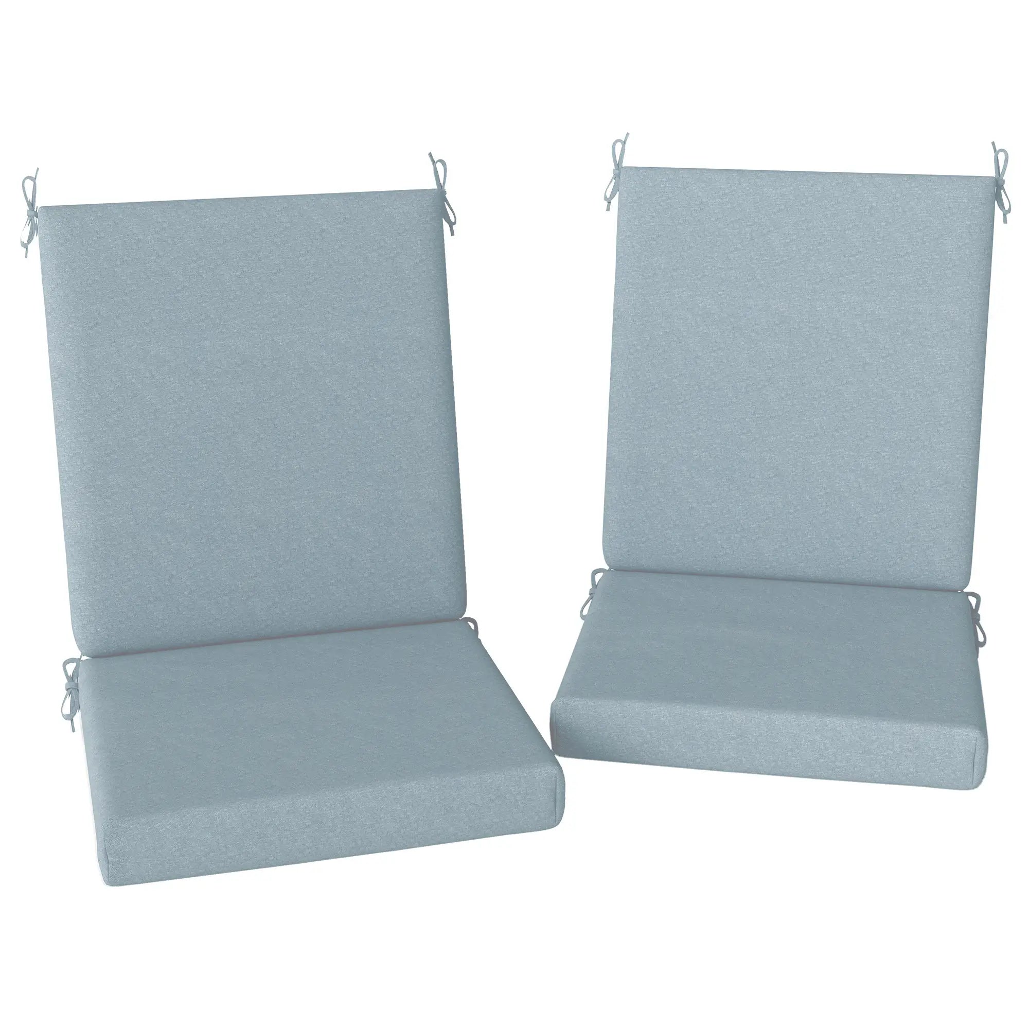 Outdoor Cushions Set of 2, Seat Cushions with Back, Fade-Resistant, Light Grey Patio Chair Cushions at Gallery Canada