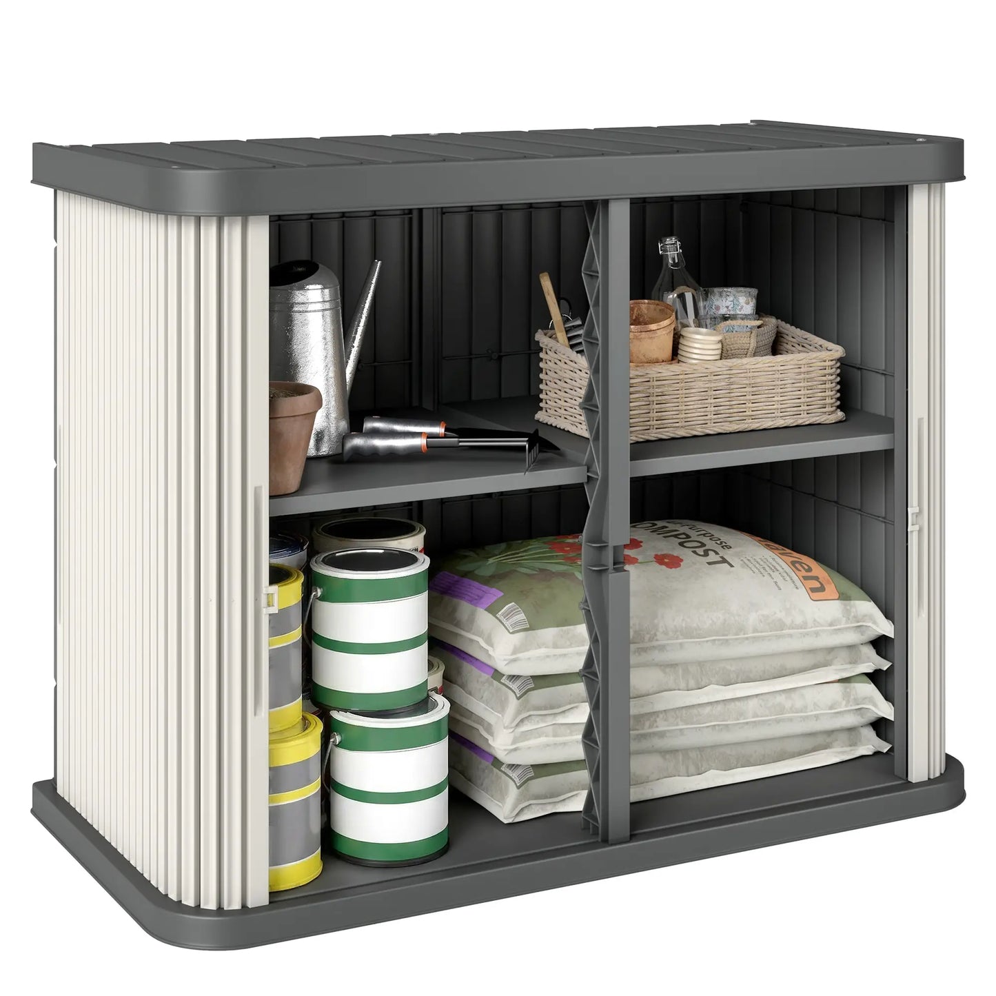 127 Gallon Outdoor Storage Box, UV Resistant, Light Brown Patio Storage Boxes at Gallery Canada