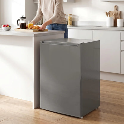 Compact Upright Freezer, 2.1 Cubic Feet, Reversible Door, Grey