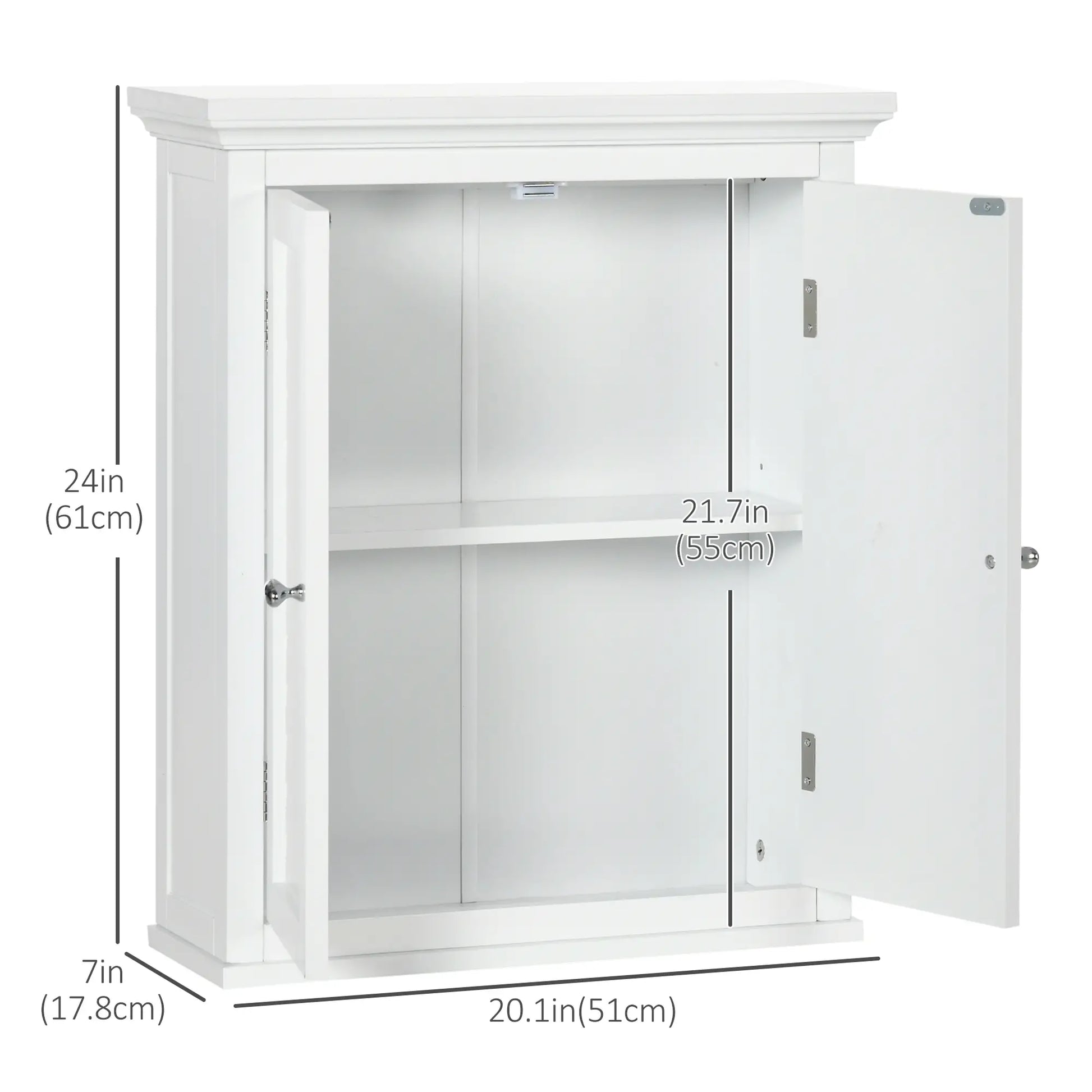 Over Toilet Storage Cabinet, Adjustable Shelf, White Wall Mounted Cabinets at Gallery Canada