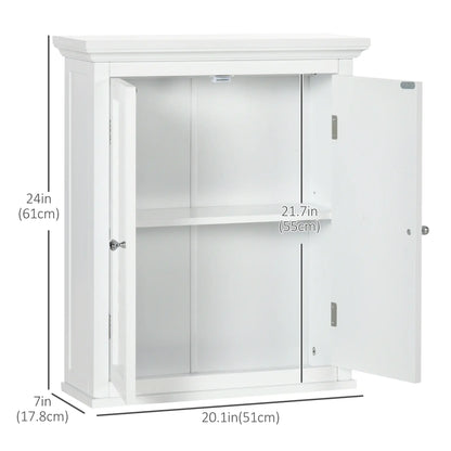 Over Toilet Storage Cabinet, Adjustable Shelf, White Wall Mounted Cabinets at Gallery Canada