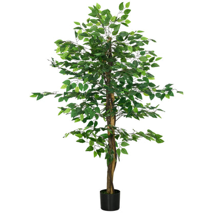 5ft Artificial Ficus Tree, Indoor Fake Plant With Pot Artificial Trees at Gallery Canada