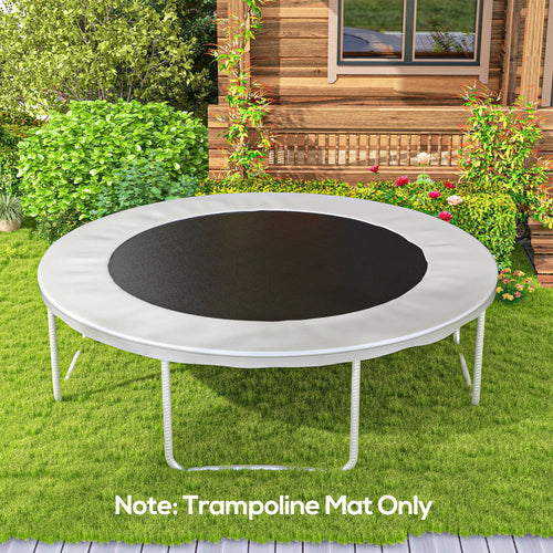 Trampoline Mat Replacement, 12ft, with Spring Pull Tool, 72 V-Hooks, Black