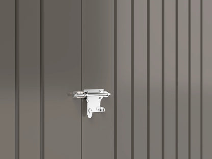 8 x 4FT Galvanized Metal Garden Shed, Double Doors, 2 Vents, Light Grey Sheds at Gallery Canada