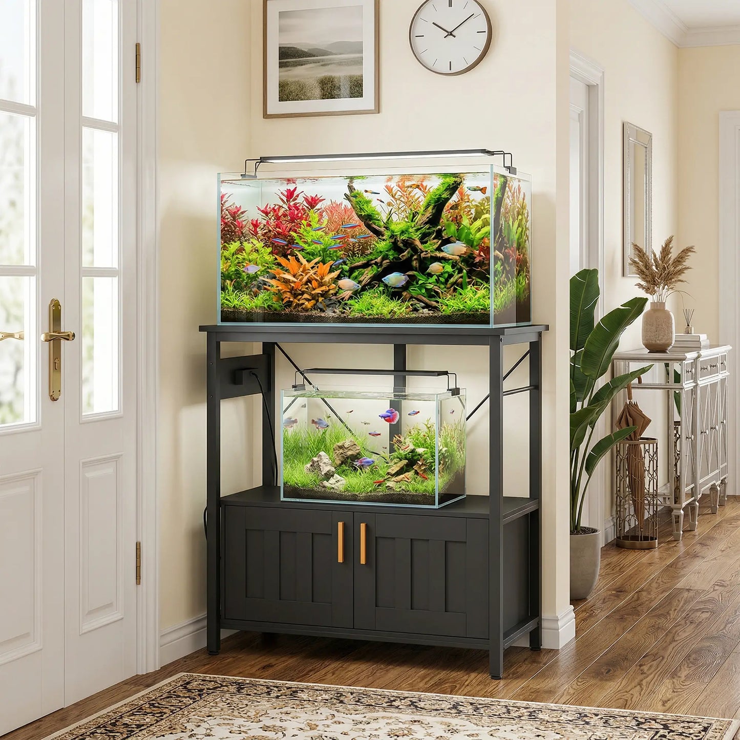 20-29 Gallon Fish Tank Stand Aquarium Stand 330 LBS Capacity for Home, Office, 30.7" x 15.7" x 31.9", Black Small Animals at Gallery Canada
