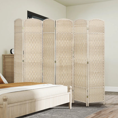 6 Ft Tall Folding Room Divider, 6 Panel Portable Privacy Screen, Light Oak Room Dividers at Gallery Canada