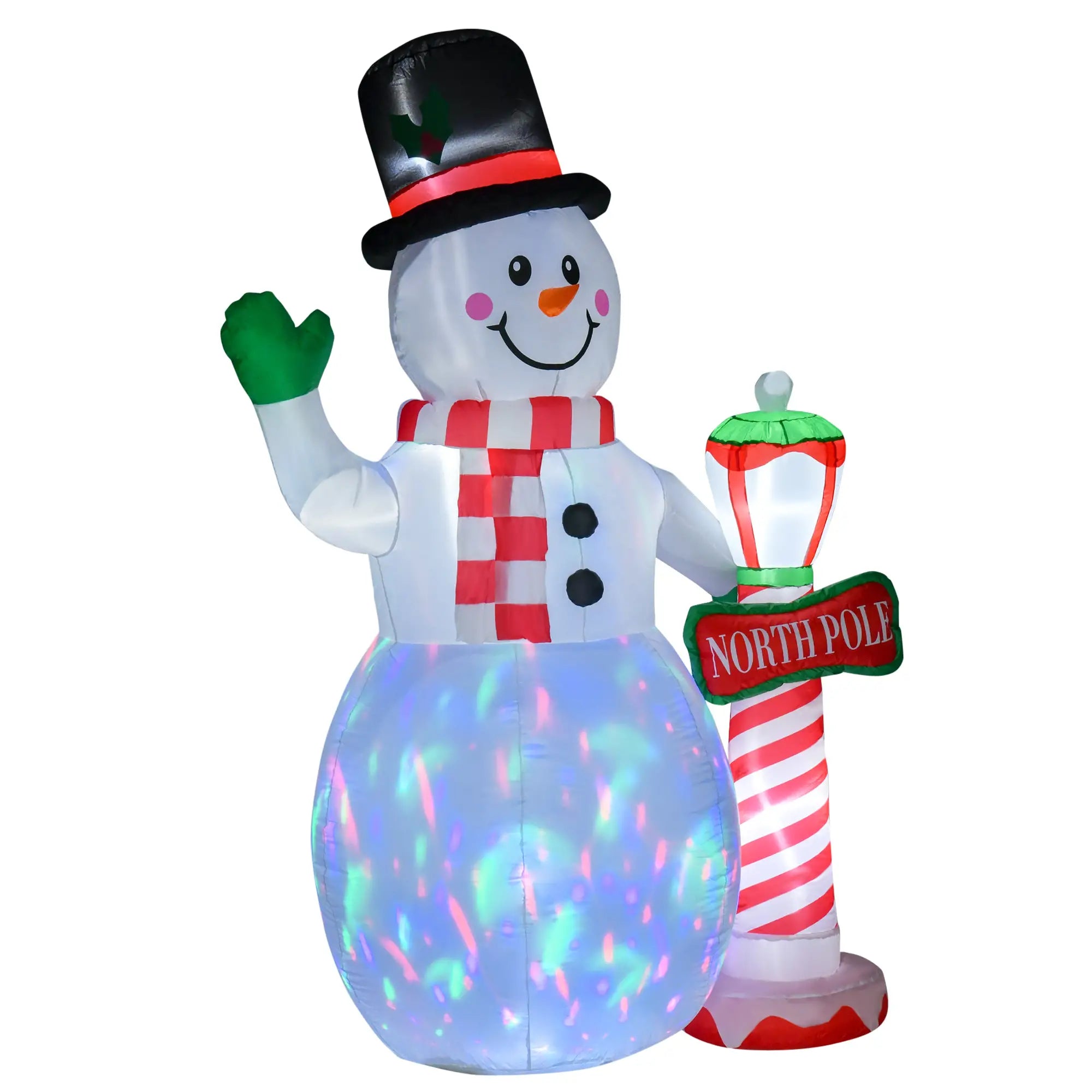 7.9ft Inflatable Snowman Decoration, Lighted, Indoor Outdoor Christmas Inflatables White at Gallery Canada