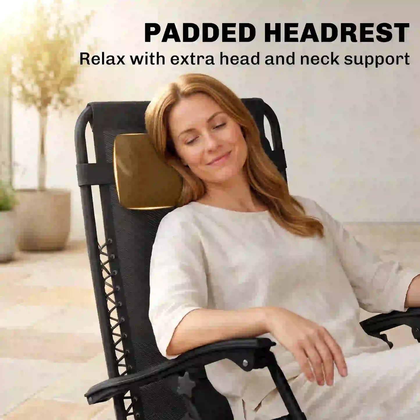 Zero Gravity Chair Set of 2, Patio Chair with Side Table, Black Lounger Chairs at Gallery Canada