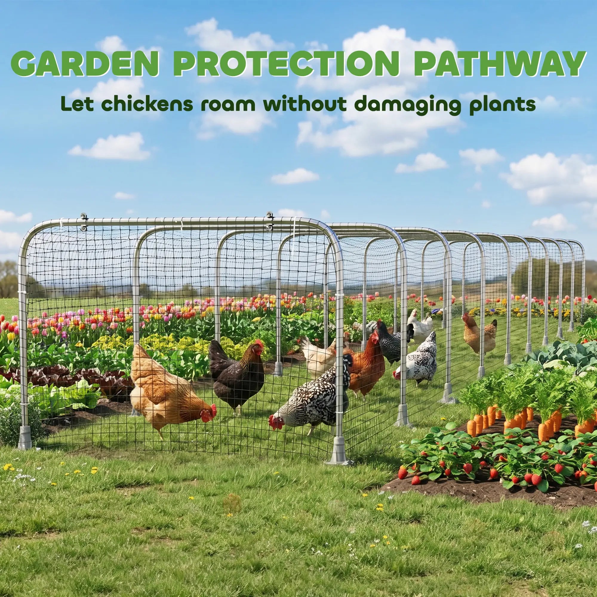 Extra Long Chicken Tunnel for Outside, 354
