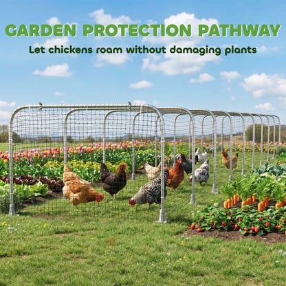 Extra Long Chicken Tunnel for Outside, 354" x 39" Galvanized Steel Chicken Run for 10-15 Chickens or Ducks Chicken Coops at Gallery Canada