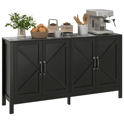 Sideboard Buffet, Storage Cabinet, TV Stand for 65 Inches, Black Oak Bar Cabinets at Gallery Canada