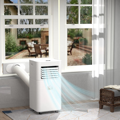 8000 BTU Portable Air Conditioner, Fan, Dehumidifier, Remote, 24H Timer, White Air Conditioner at Gallery Canada