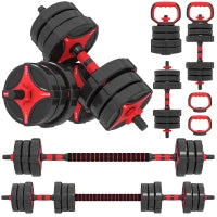 5-in-1 Adjustable Dumbbell Set, 66 lb, Converts To Barbell