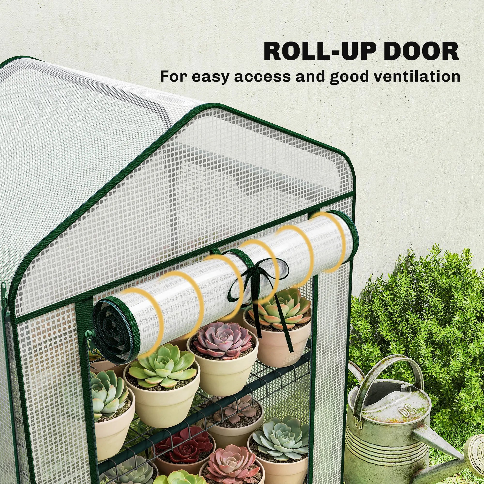 Mini Greenhouse With Screen Roof, 27.6