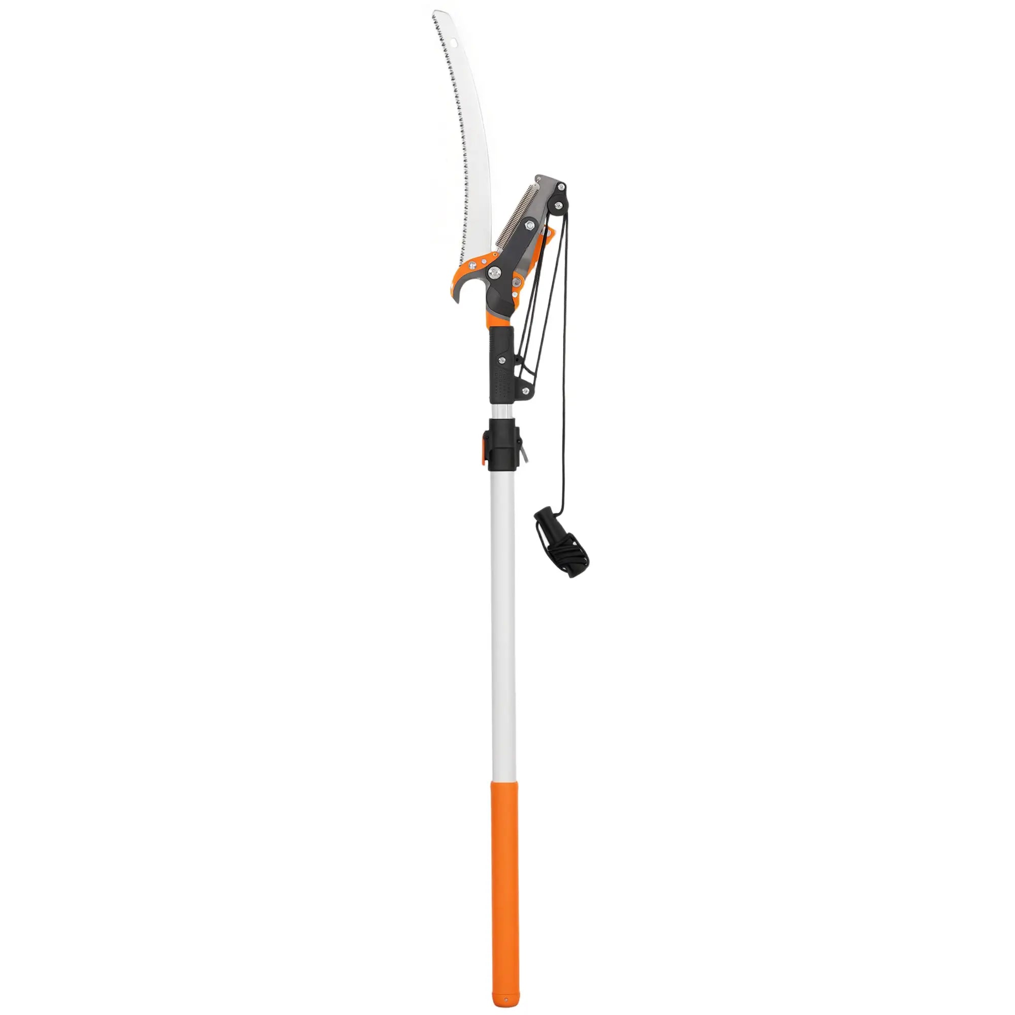 6.5ft Manual Pole Saw, Telescopic Aluminium Pole Pruner, 65Mn Steel Blade