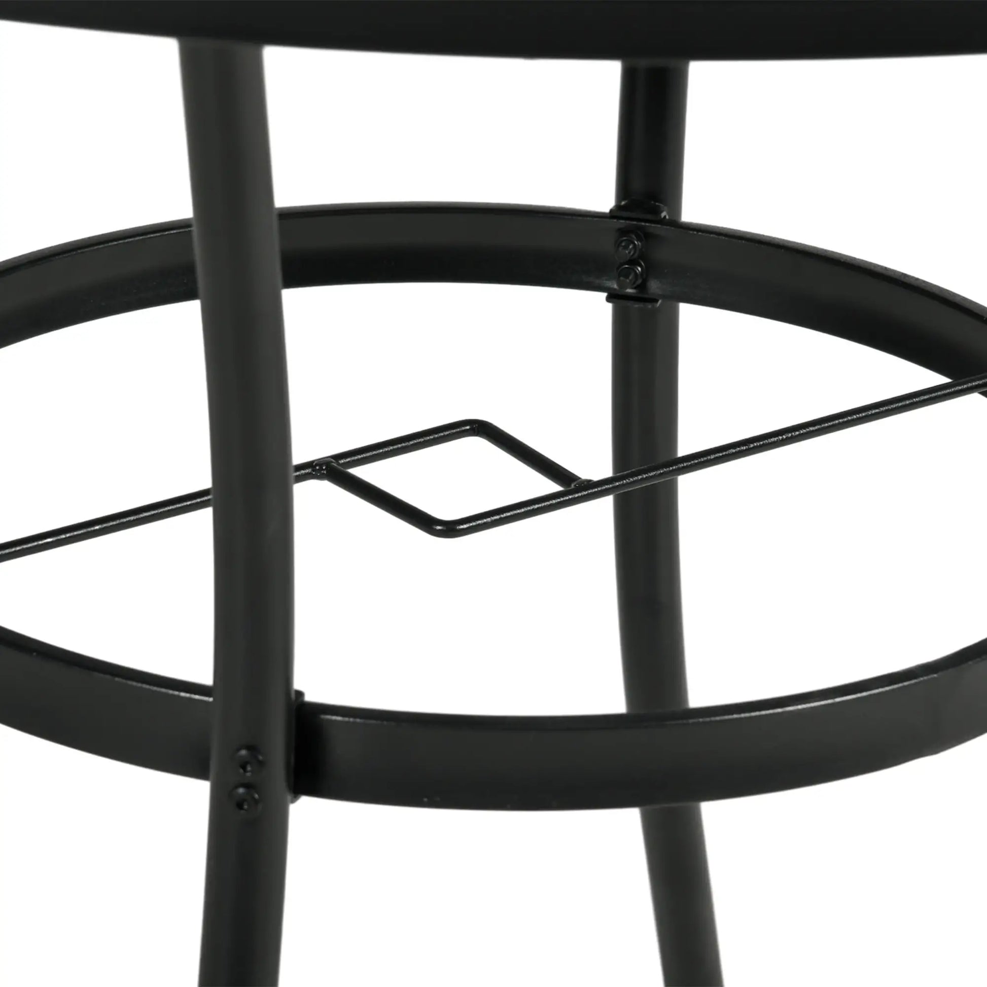 42" Round Outdoor Dining Table for 4, Metal Patio Table with Umbrella Hole Outdoor Dining Sets at Gallery Canada