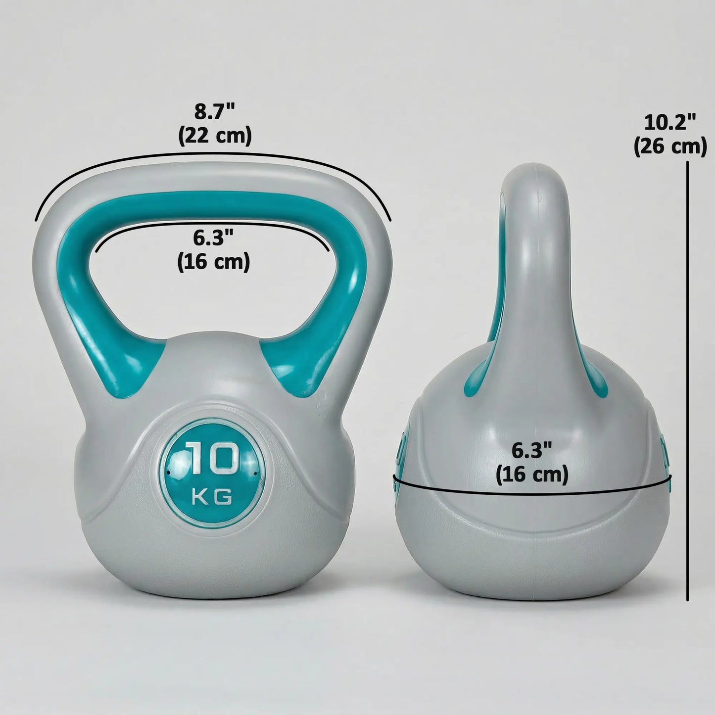 22 Lb Soft Kettlebell, Sand Filled Weight, Light Blue