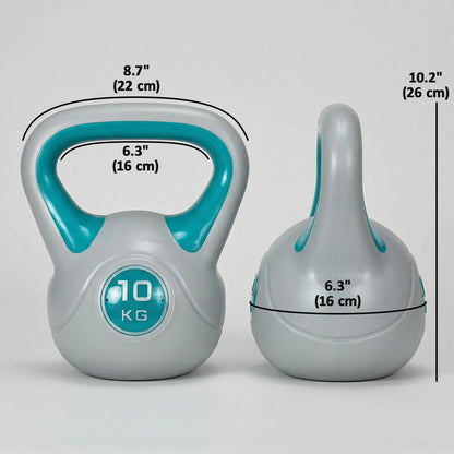 22 Lb Soft Kettlebell, Sand Filled Weight, Light Blue