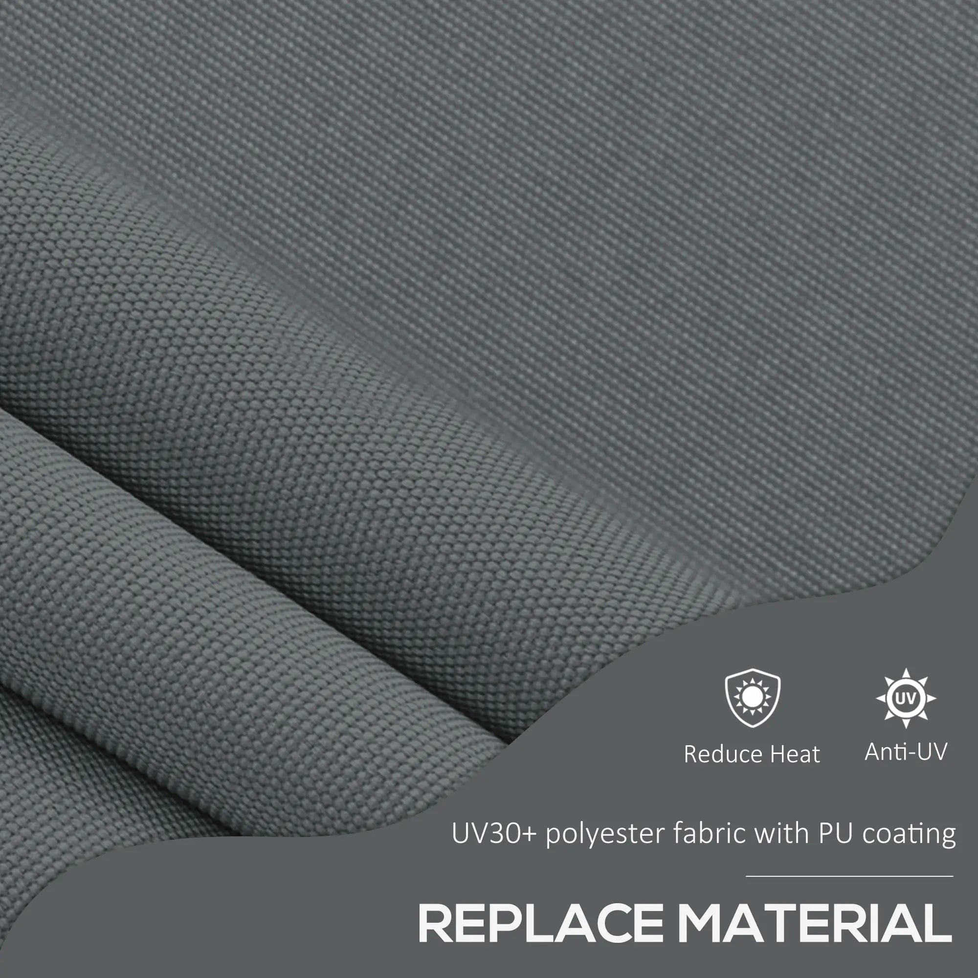 6.5' x 4' Manual Retractable Awning, Freestanding Patio, UV Resistant, Dark Grey Patio Awnings at Gallery Canada